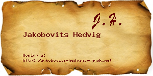 Jakobovits Hedvig névjegykártya